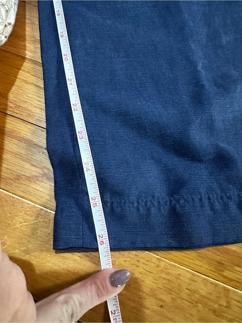 Wilfred Aritzia Navy Wide Leg Linen Pants High Waist Minimalist Cropped 0